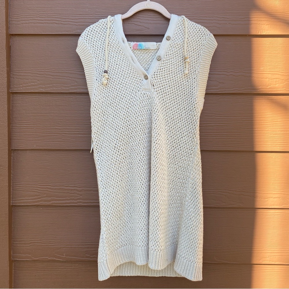 Free People Wet Plaster Neutral Color Ainsley Sweater Mini Dress Size Small - Picture 4 of 7